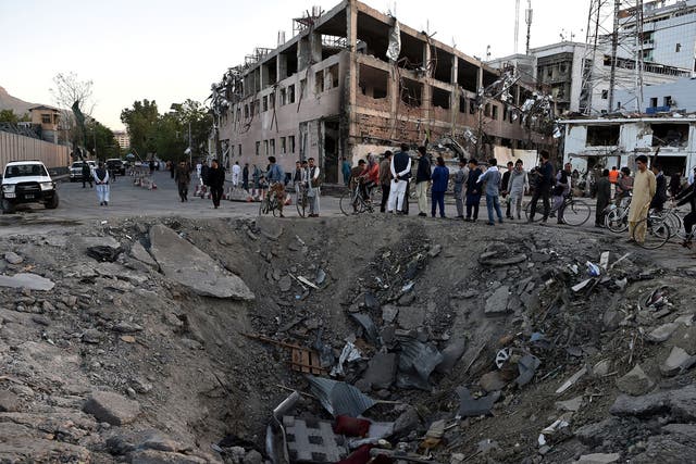 The aftermath of a truck bombing in Kabul in May 2017. The man accused of plotting the bombing has been arrested, officials said on Saturday.