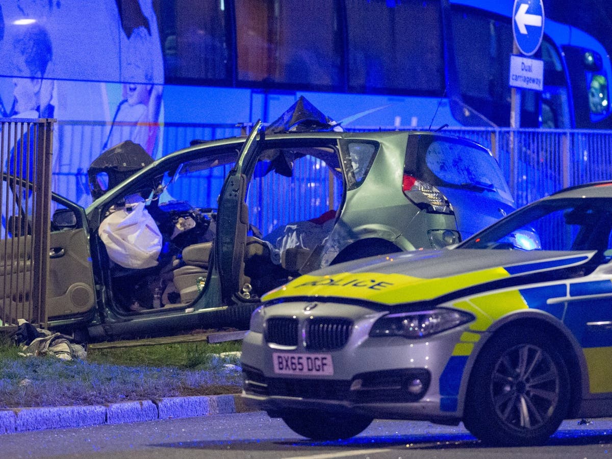 Two dead in London police chase after car drives down wrong side of road