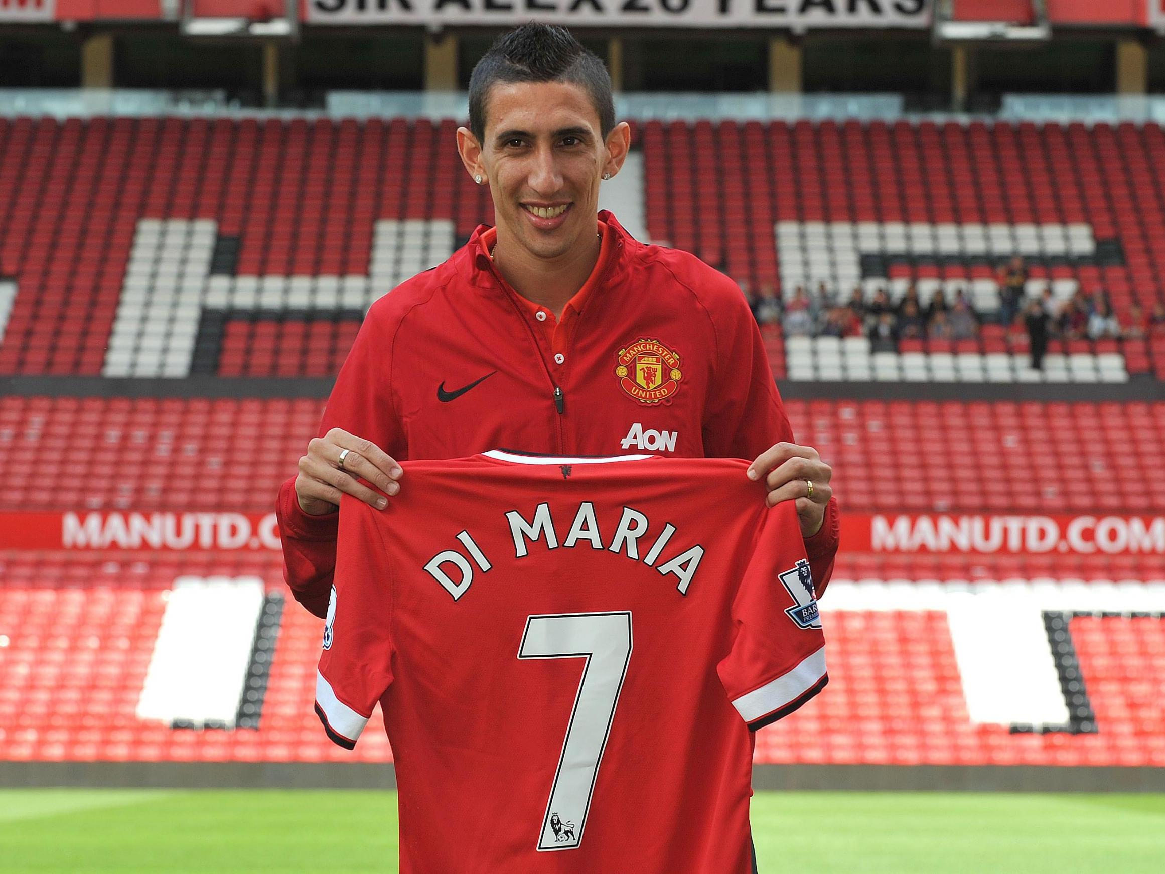 Di Maria arrived at Old Trafford with much fanfare