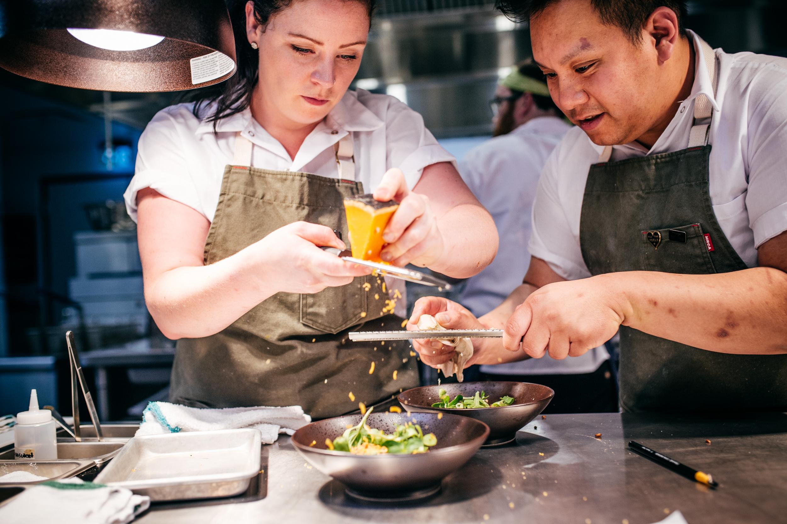 The kitchen at Biera, headed by pioneering chef Christine Sandford