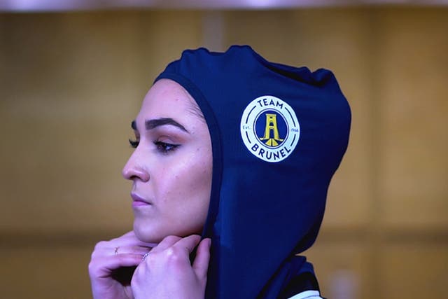 Brunel University has become the first university in the UK to introduce its own sports hijab for Muslim female students. Student Faith Al Saad wearing the sports hijab,