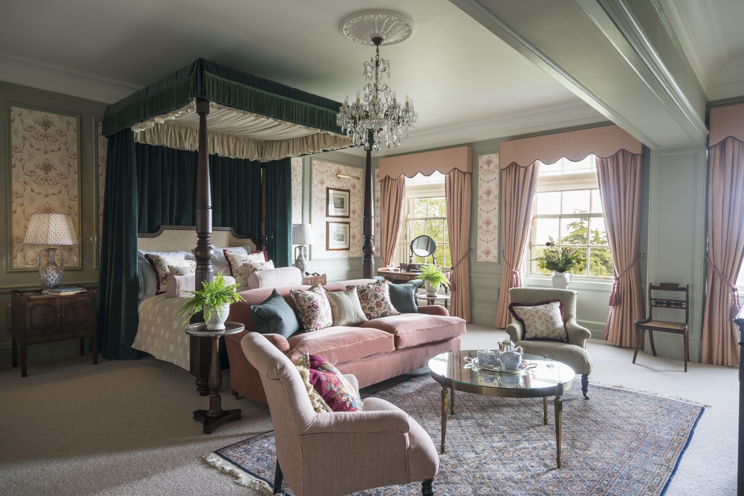 Gleneagles’ Royal Lochnagar Suite has a four-poster bed
