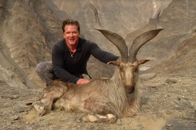 Bryan Kinsel Harlan, a trophy hunter from Texas, reportedly shelled out $110,000 to hunt and kill a rare mountain goat while on a recent expedition trip in Pakistan.