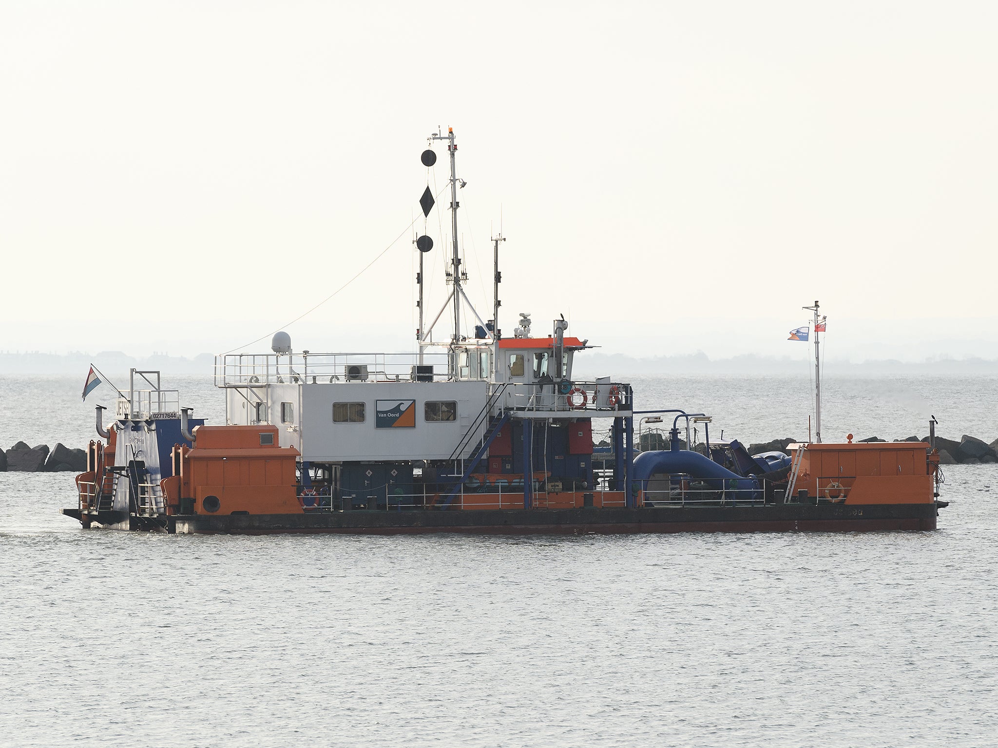 Dutch vessel Jetsed was dredging in a port that was supposed to be running ferry services after Brexit