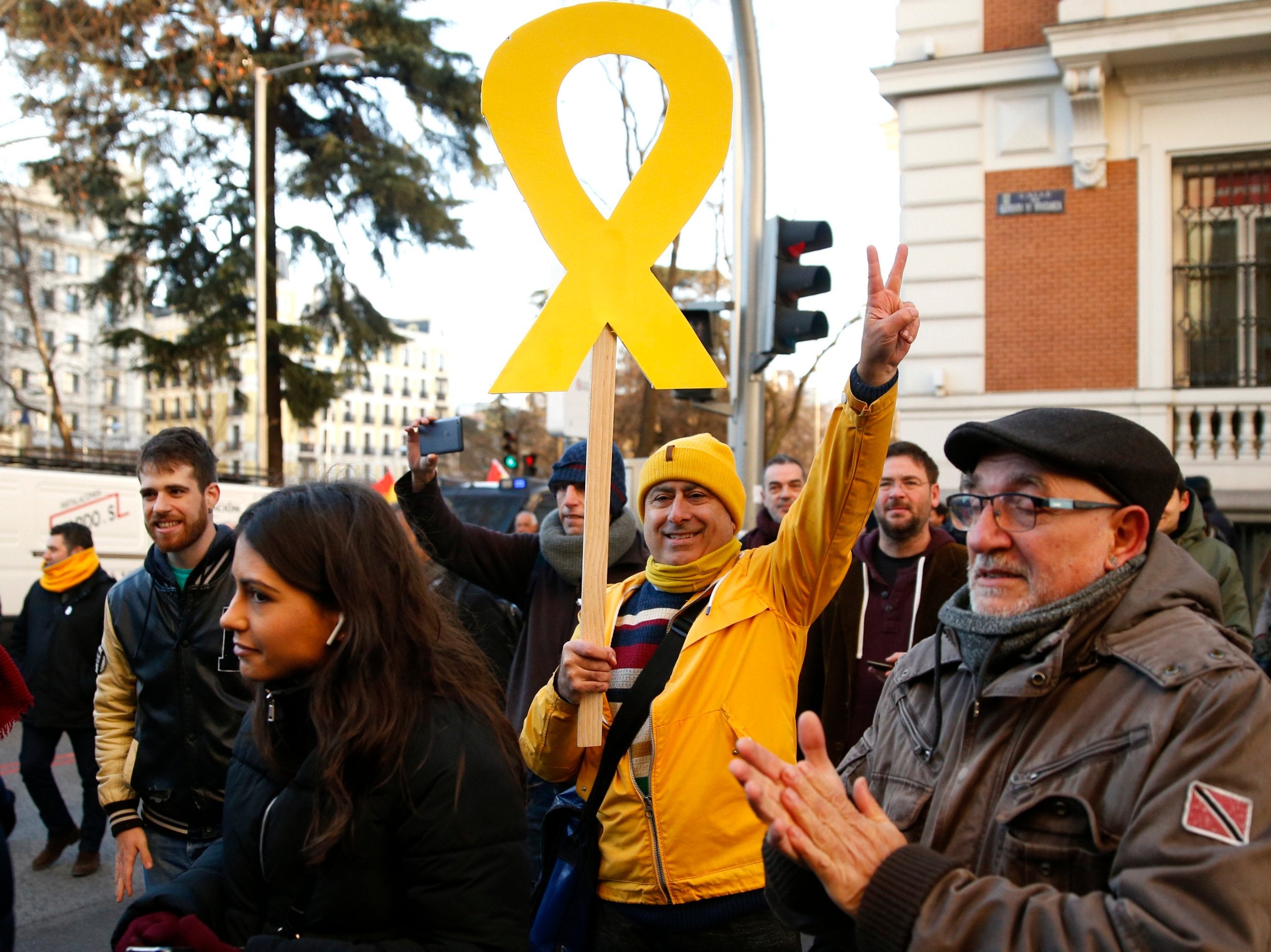 Protests And Tight Security As Catalan Separatists Face Hefty Jail ...