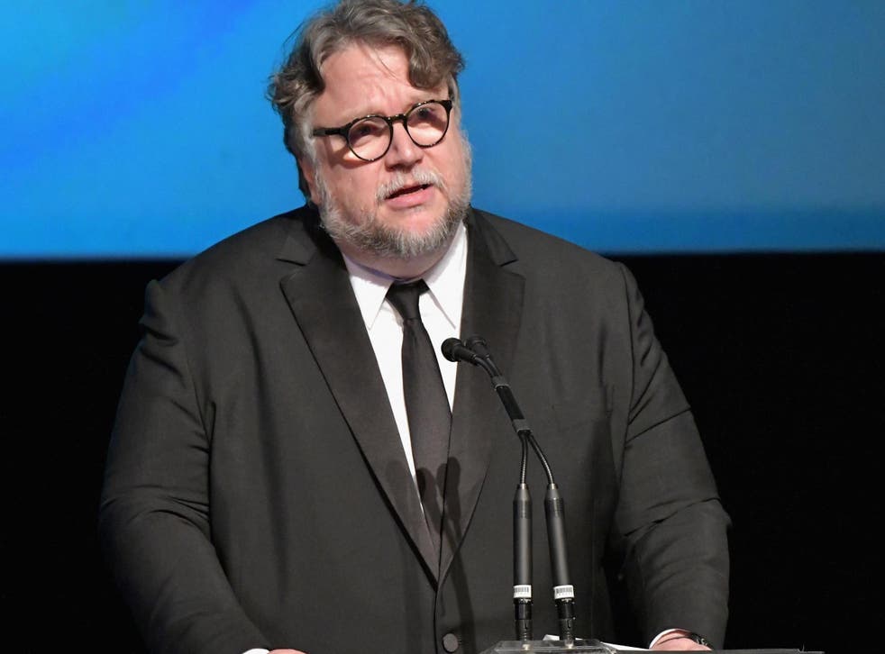 Guillermo del Toro speaks onstage during attends 2018 LACMA Art + Film Gala honoring Catherine Opie and Guillermo del Toro presented by Gucci at LACMA on 3 November, 2018 in Los Angeles, California.