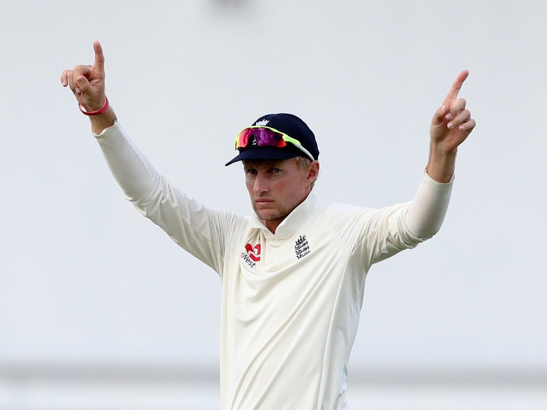 Root celebrates England's third Test victory over the West Indies