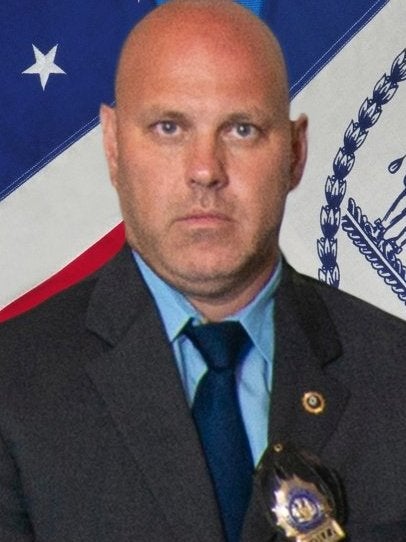 Detective Brian Simonsen was shot in the chest while responding to an armed robbery