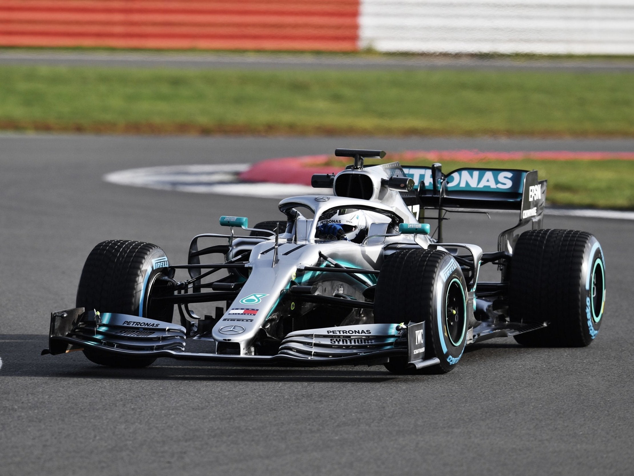 Bottas took the the new Mercedes for a spin at Silverstone on Wednesday