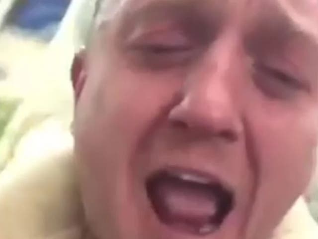 Stephen Yaxley-Lennon, who uses the name Tommy Robinson, in the video