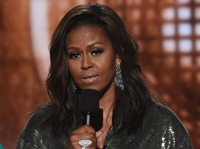 Michelle Obama onstage during the 61st Annual GRAMMY Awards