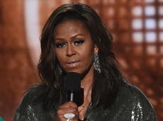 Michelle Obama shares texts her mother sent during the Grammys
