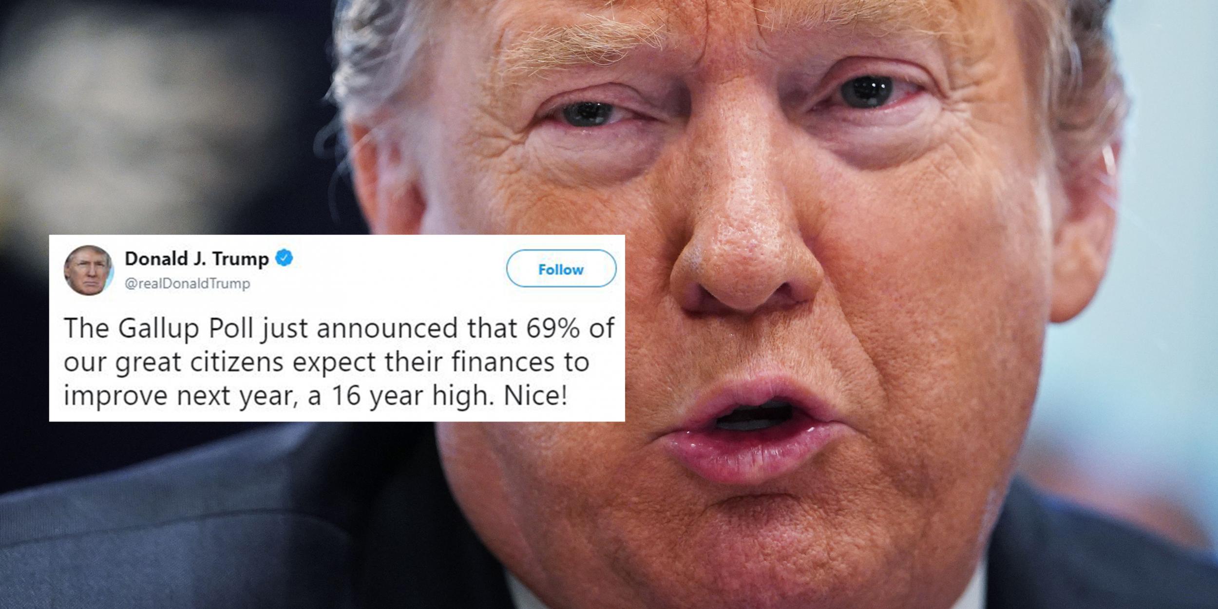 Trump Just Used The 69 Nice Meme In A Tweet About Finances And Nobody Knows What To Think Indy100 Indy100