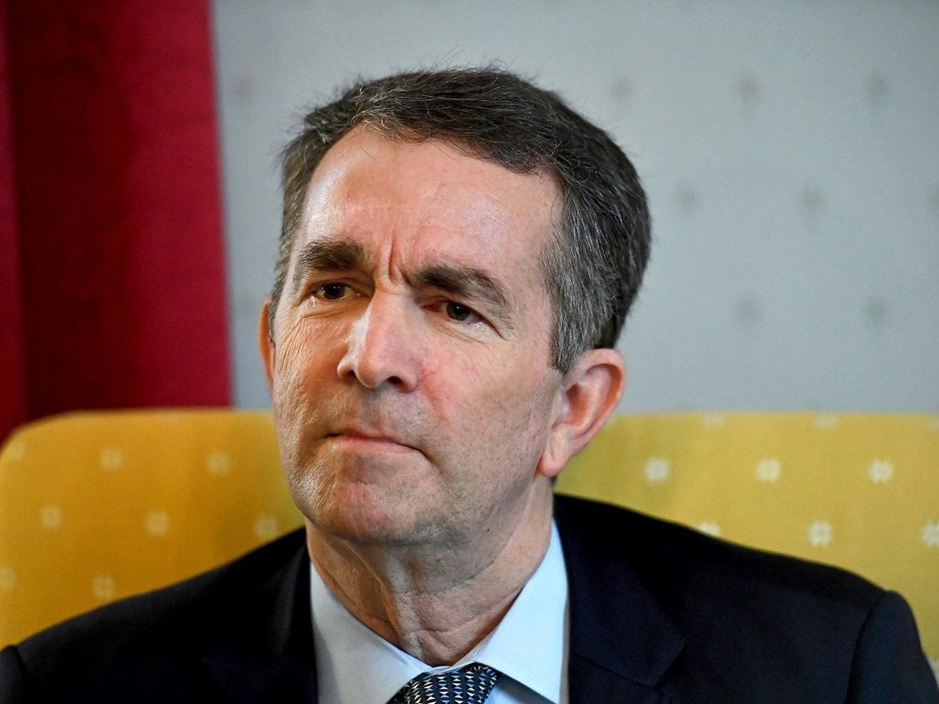 Virginia Gov. Ralph Northam talks during an interview at the Governor's Mansion, Saturday 9 February 2019. A racist photograph surfaced on a medical school yearbook page belonging to Mr. Northam who denied appearing in the photo, but admitted to darkening his face another time.