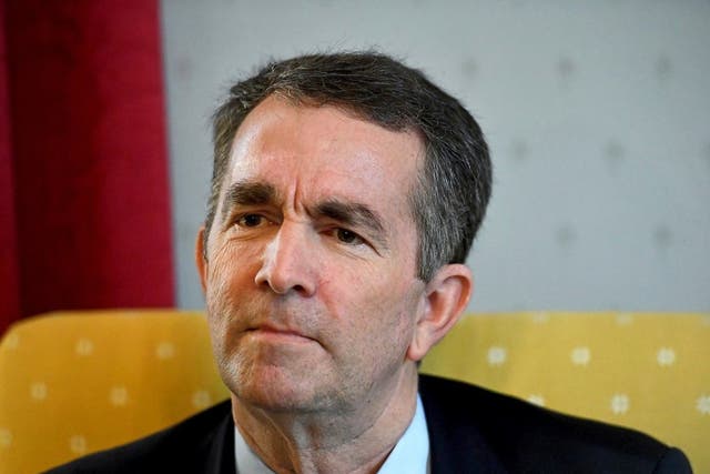 Virginia Gov. Ralph Northam talks during an interview at the Governor's Mansion, Saturday 9 February 2019.  A racist photograph surfaced on a medical school yearbook page belonging to Mr. Northam who denied appearing in the photo, but admitted to darkening his face another time.