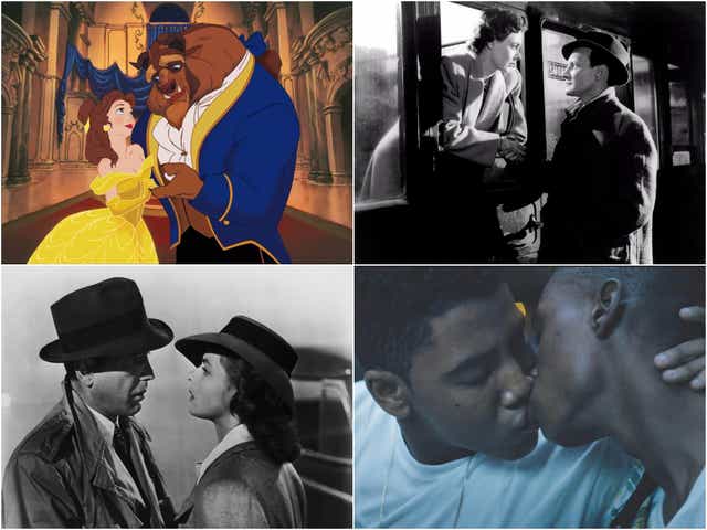 Clockwise from top right: Beauty and the Beast, Brief Encounter, Moonlight and Casablanca