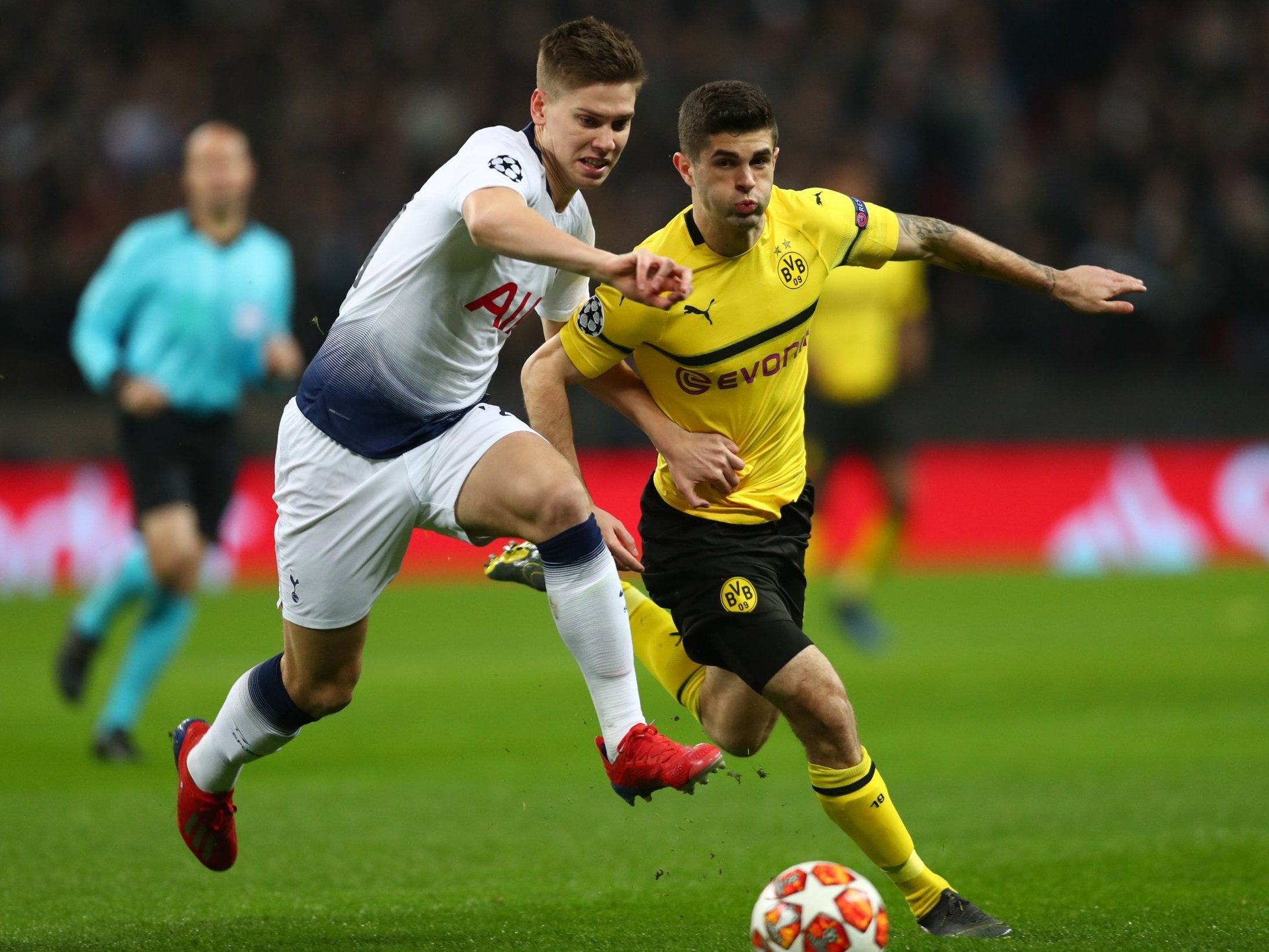 Christian Pulisic in action against Spurs