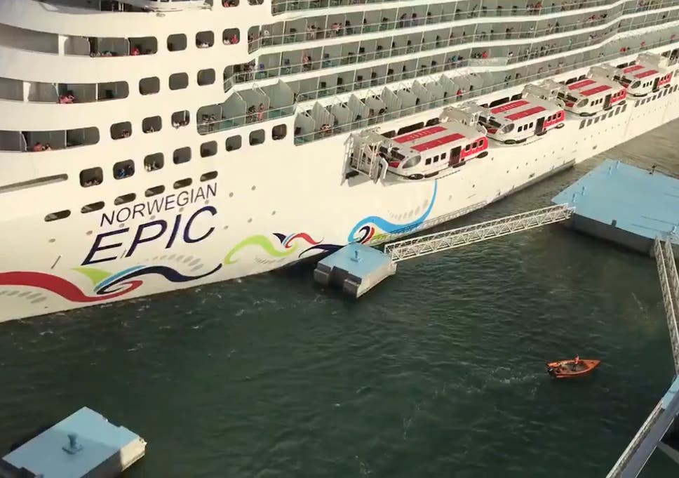 Norwegian Cruise Ship Crashes Into Docks In Puerto Rico
