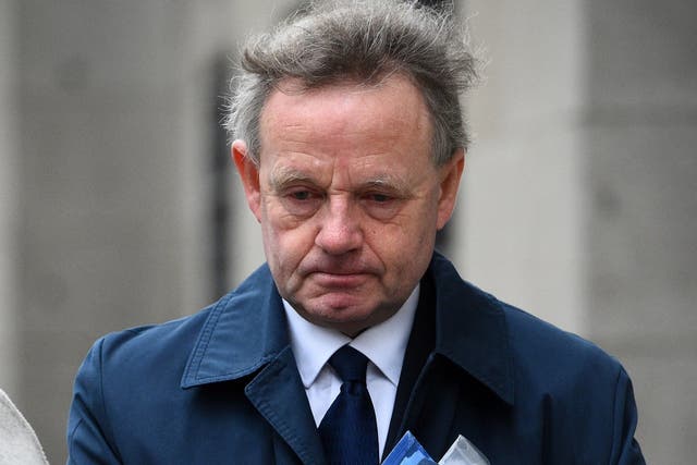 Pilot Andrew Hill, who is on trial over the Shoreham Airshow crash, arrives at the Old Bailey in London