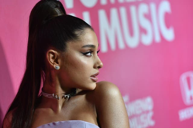 Ariana Grande attends Billboard's 13th Annual Women In Music event at Pier 36 in New York City on 6 December, 2018.
