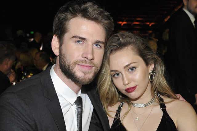Honoree Liam Hemsworth (L) and Miley Cyrus attend the 2019 G'Day USA Gala at 3LABS on January 26, 2019