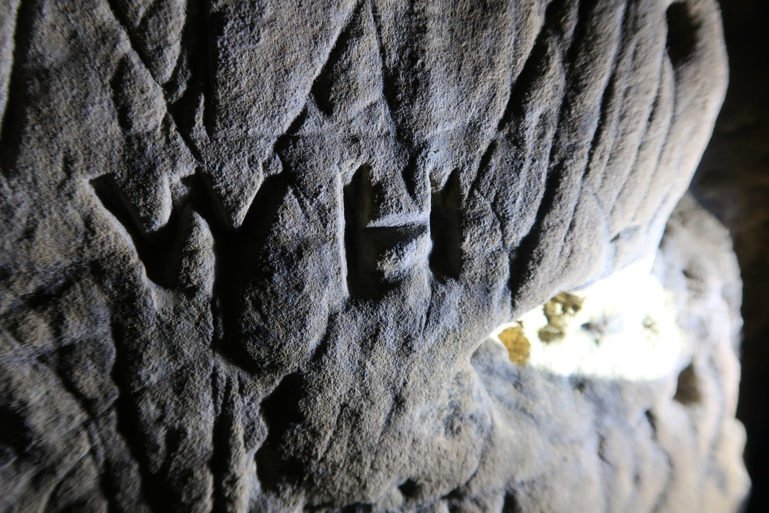 Anti-witch marks at Creswell Crags, Nottinghamshire
