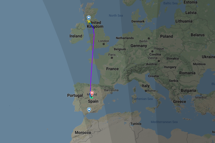 A Ryanair flight was diverted to Madrid to offload a passenger