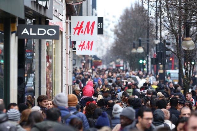 Shoppers returned to the UK's high streets after Christmas