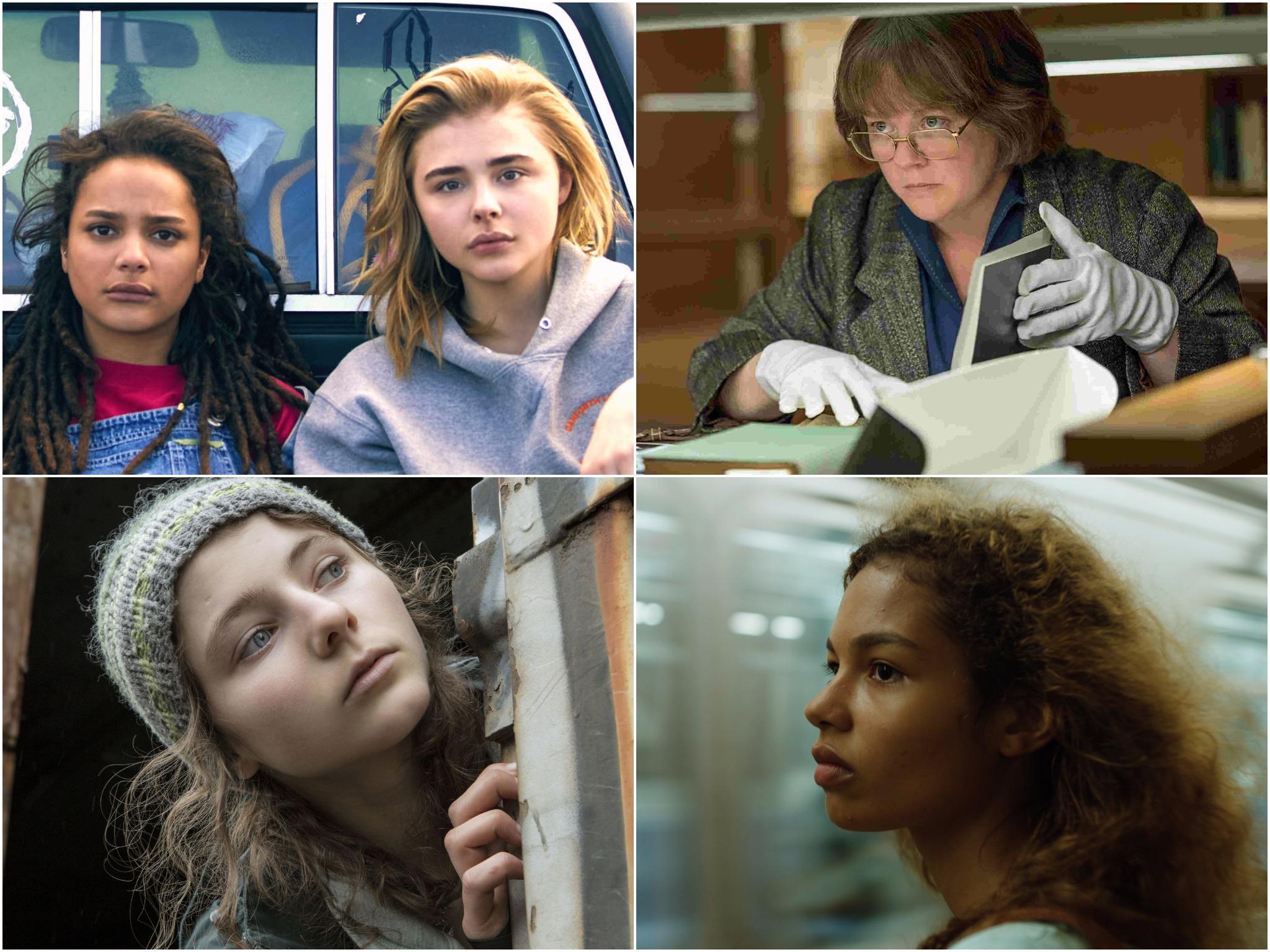 Clockwise from top right: The Miseducation of Cameron Post, Can You Ever Forgive Me?, Madeline’s Madeline and Leave No Trace