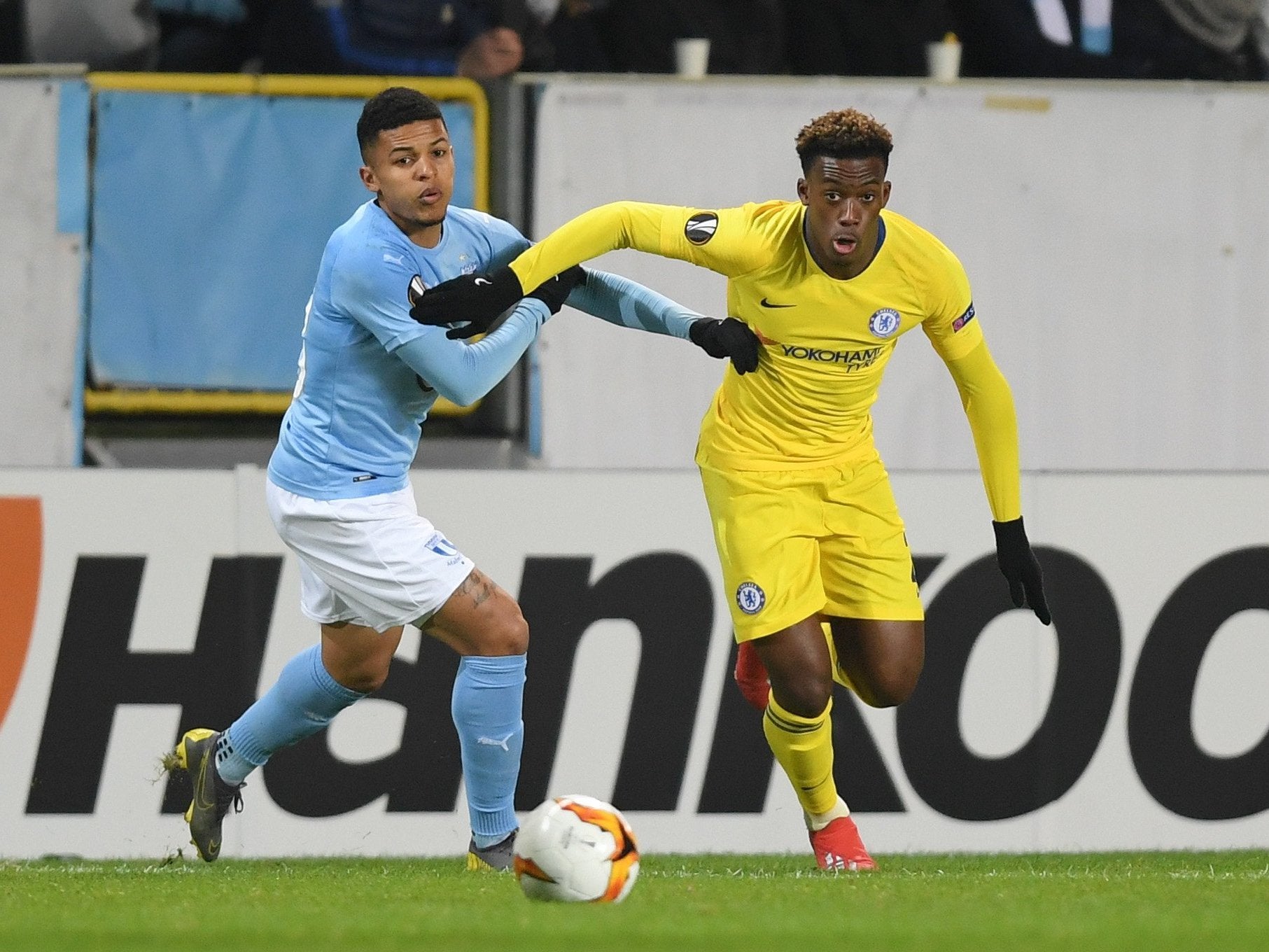 Callum Hudson-Odoi only played six minutes against Malmo in the Europa League