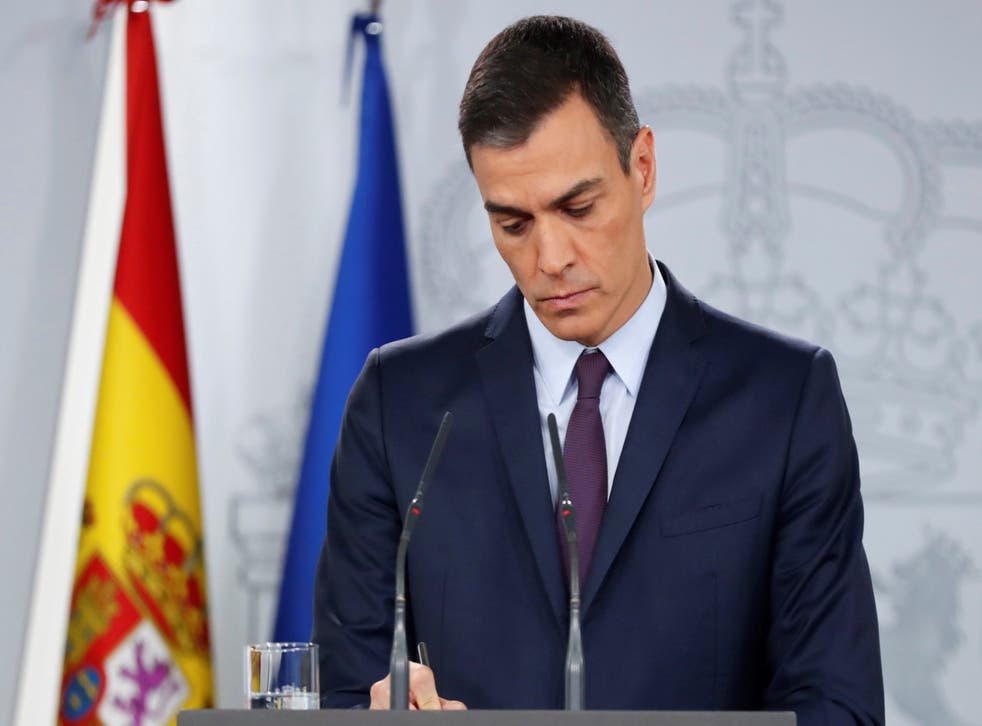 Spanish Prime Minister Pedro Sanchez announces the early general election on Friday