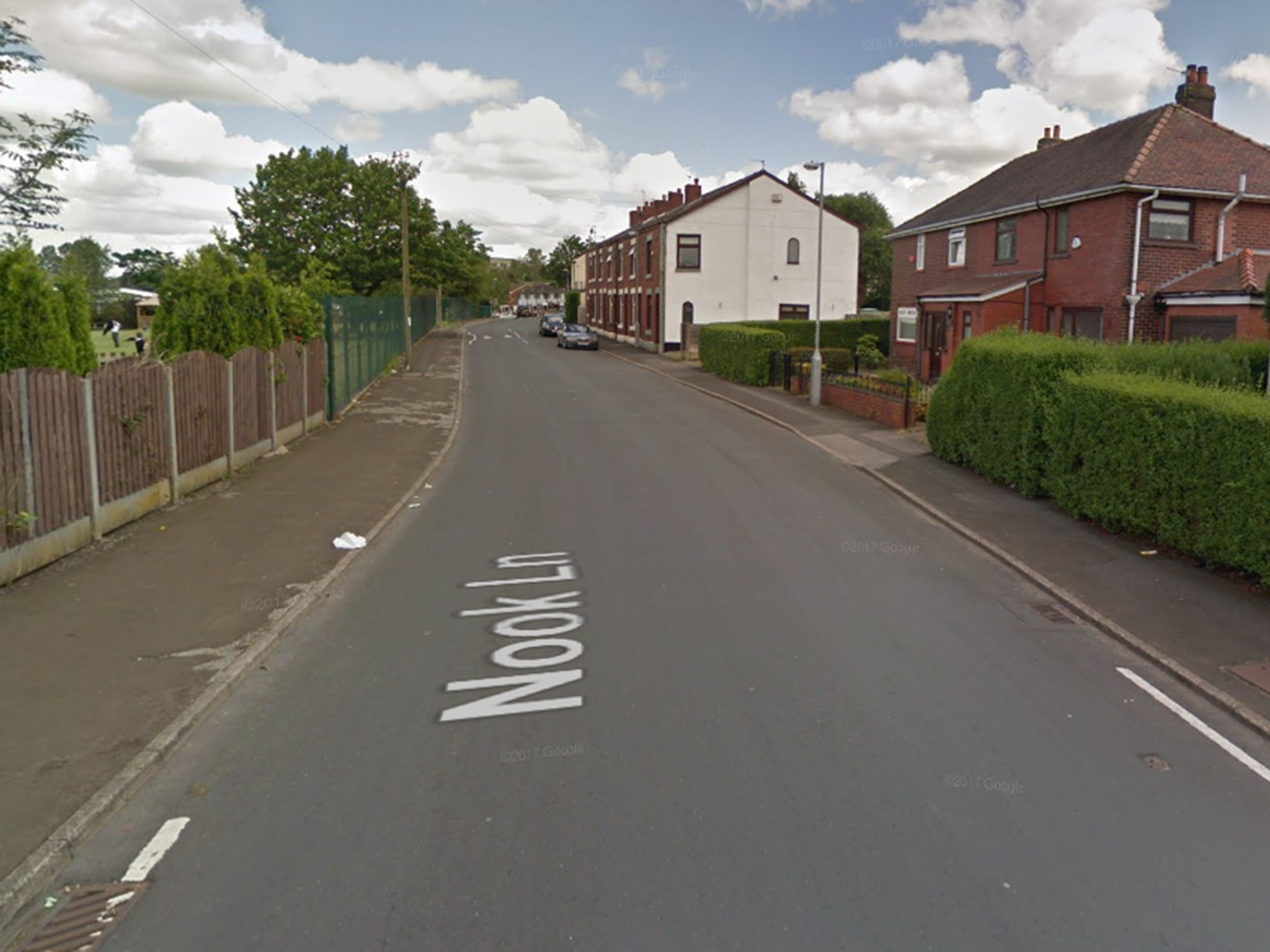 The man was struck on Nook Lane in Ashton-Under-Lyne.