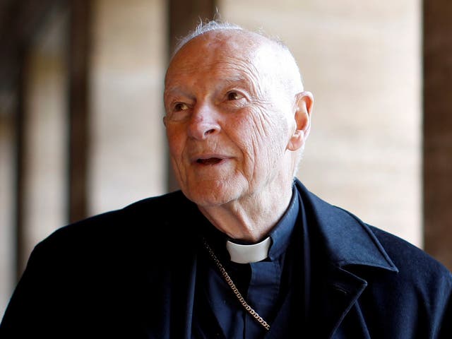 Theodore Edgar McCarrick, pictured at the Vatican in 2013, solicited sex during Confession