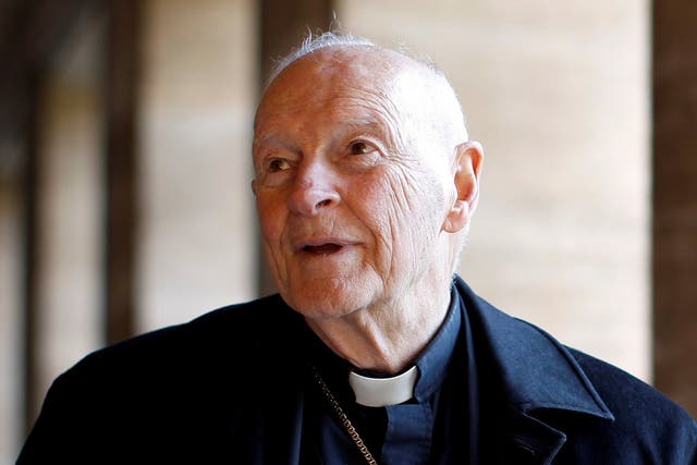 Theodore Edgar McCarrick, pictured at the Vatican in 2013, solicited sex during Confession