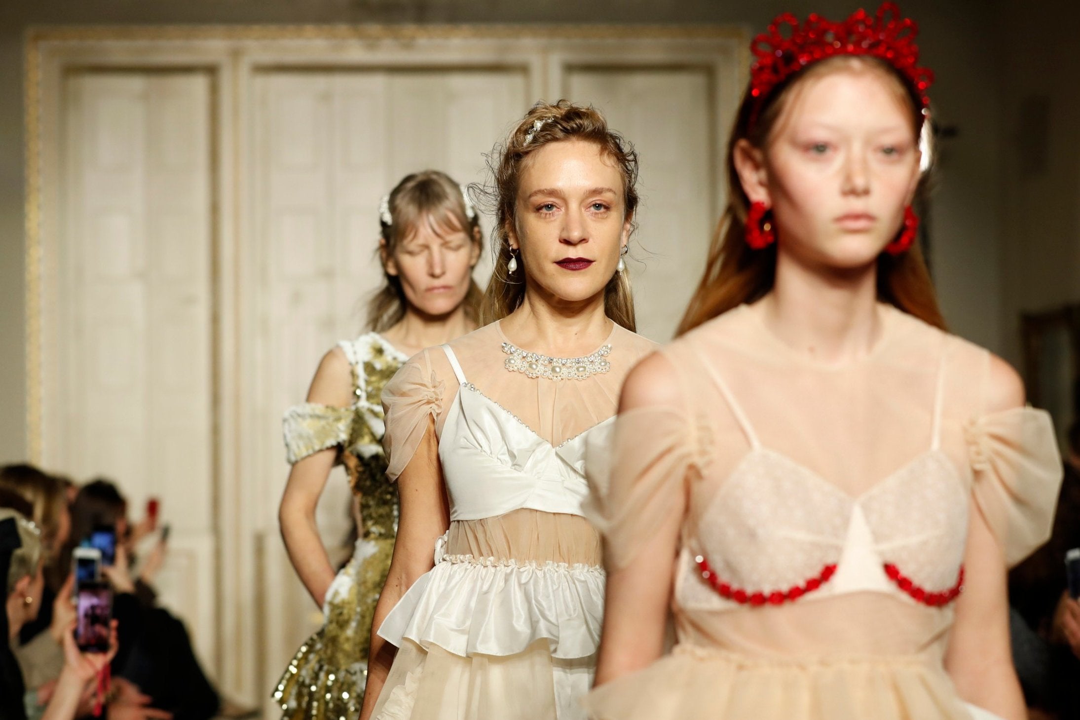 Chloë Sevigny walked the runway for Simone Rocha