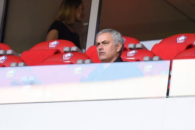 Jose Mourinho attends Lille's home match vs Montpellier