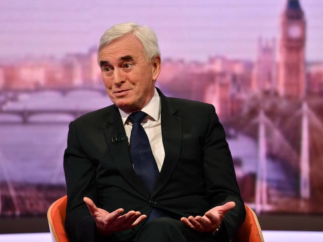John McDonnell on ‘The Andrew Marr Show’ on Sunday
