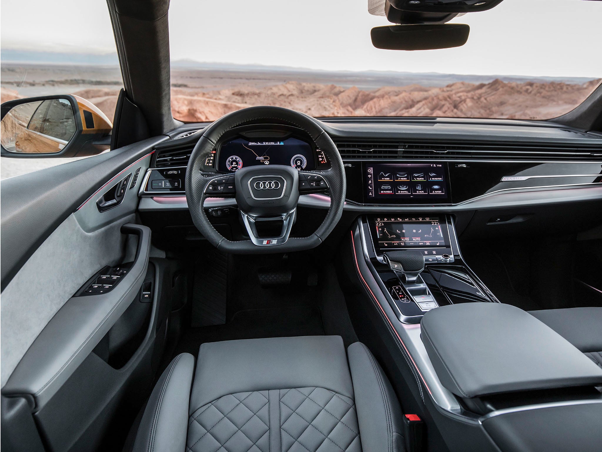 While the exterior of the Audi Q8 is challenging, its interior is a classy and entertaining affair