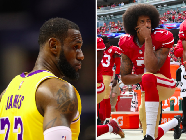 LeBron James on Colin Kaepernick: "I think with Kap. I stand with Kap. I kneel with Cap."