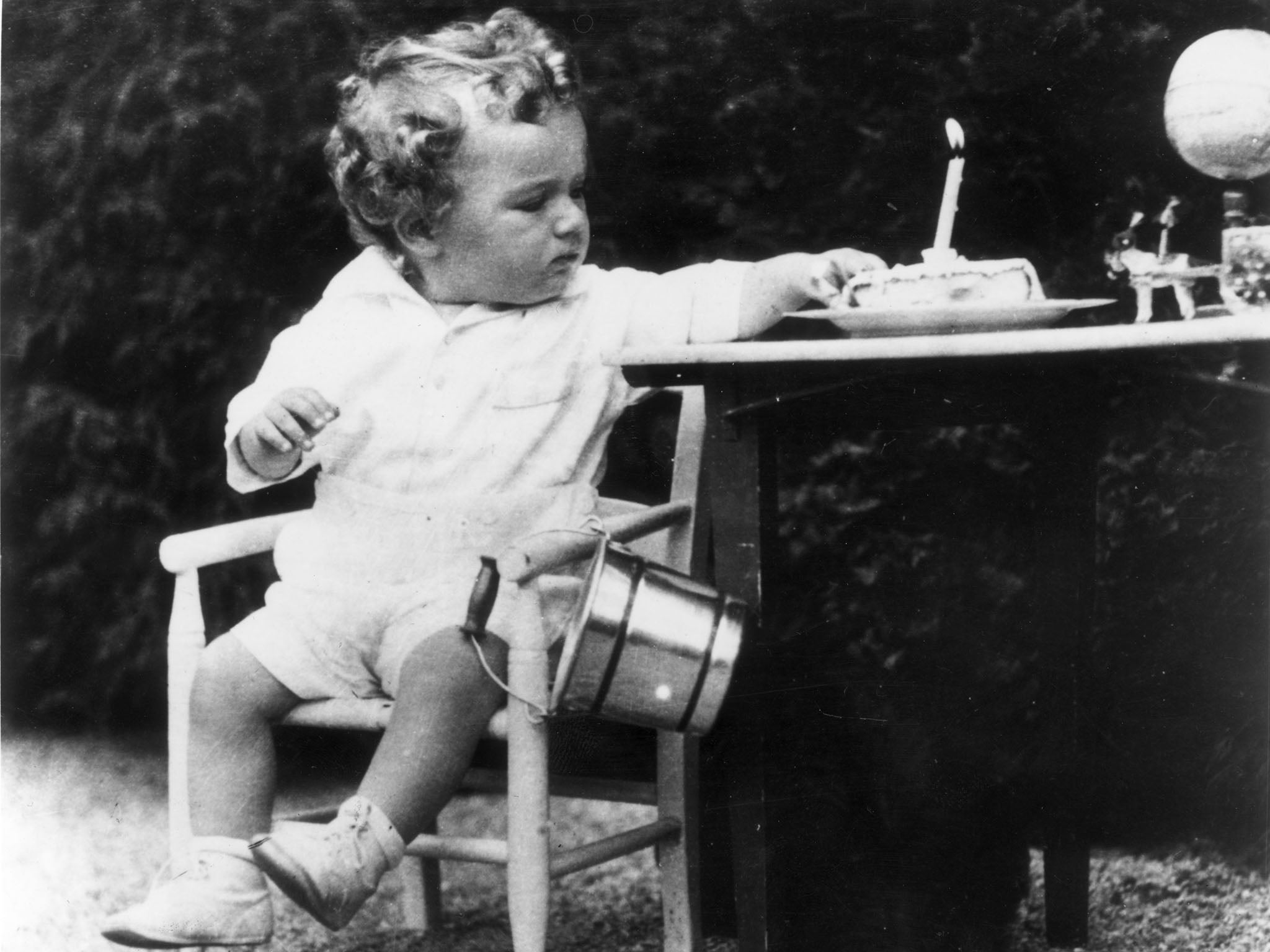 Charles Lindbergh Jr on his first birthday months before he was kidnapped on 1 March 1932