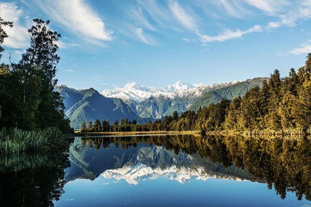 Lake Matheson in New Zealand