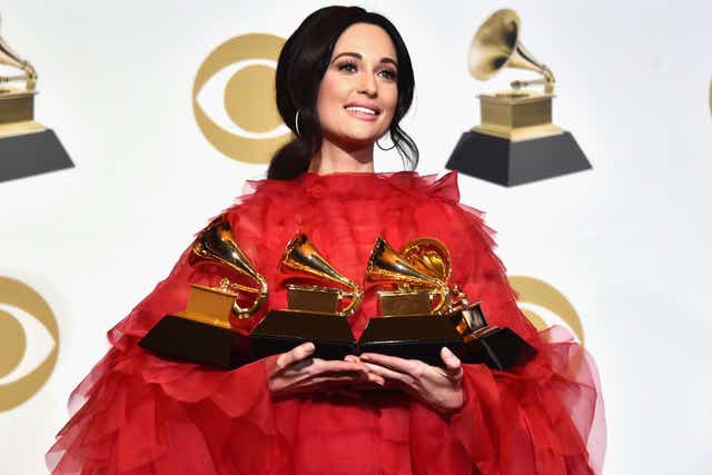 Grammy Winner Kacey Musgraves poses in the press room during the 61st Annual Grammy Awards at Staples Center on 10 February, 2019 in Los Angeles, California.