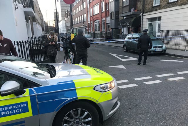 Police in Euston Street following a fatal stabbing