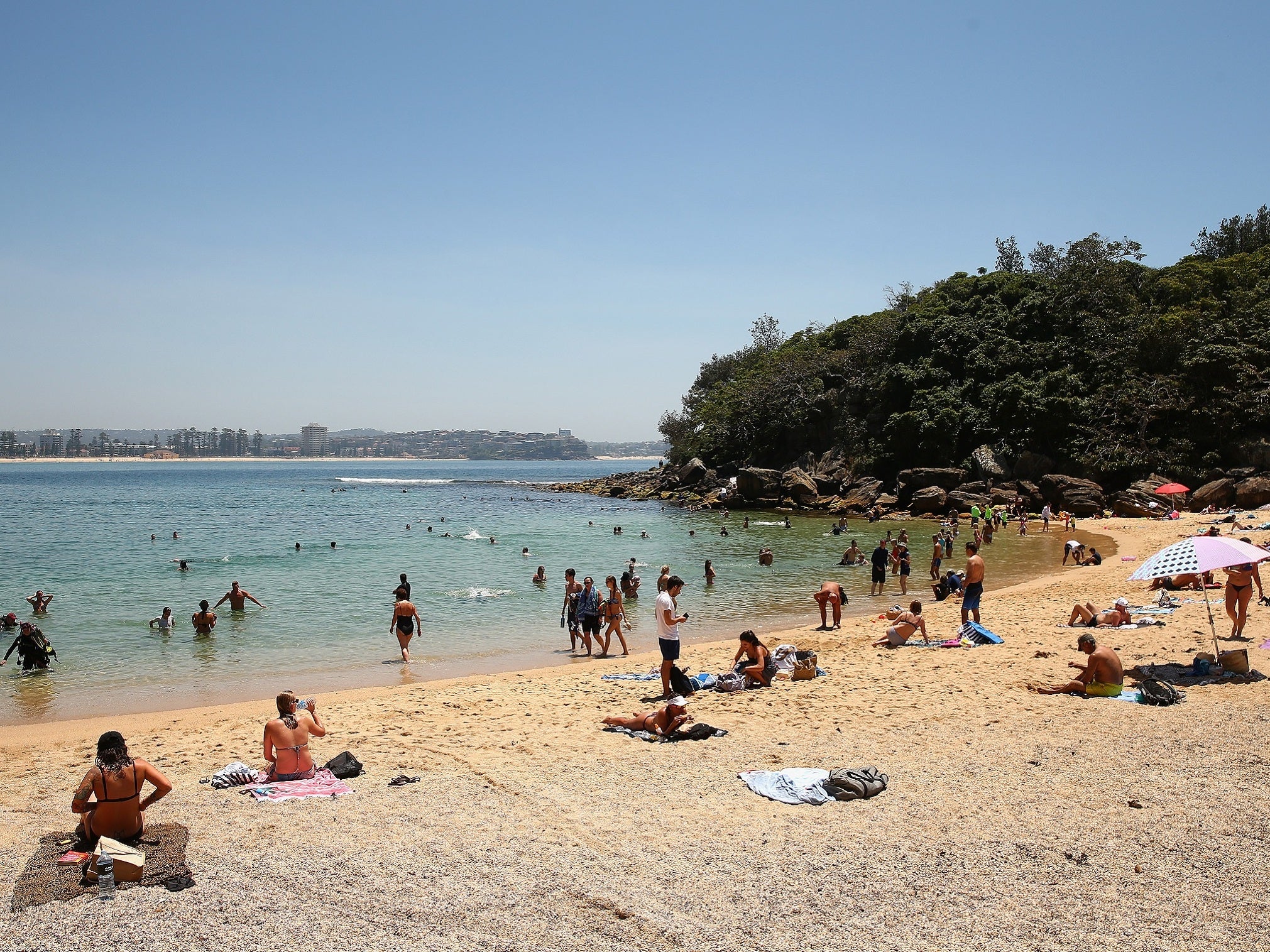 Shelly beach near Port Macquarie, north of Sydney, in Australia