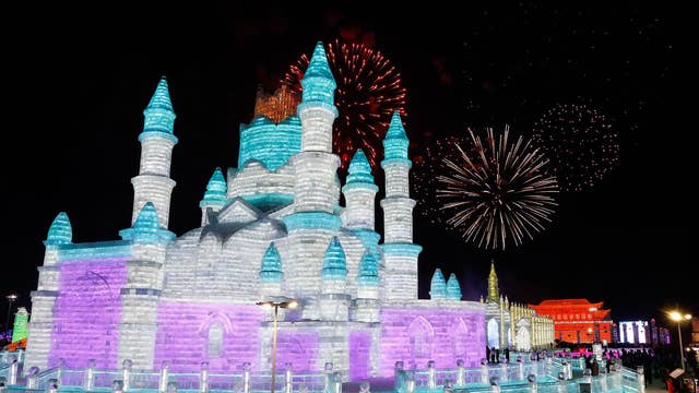 Ice Sculptures Melt At Chinese Winter Festival After Sudden Warm Spell The Independent The Independent