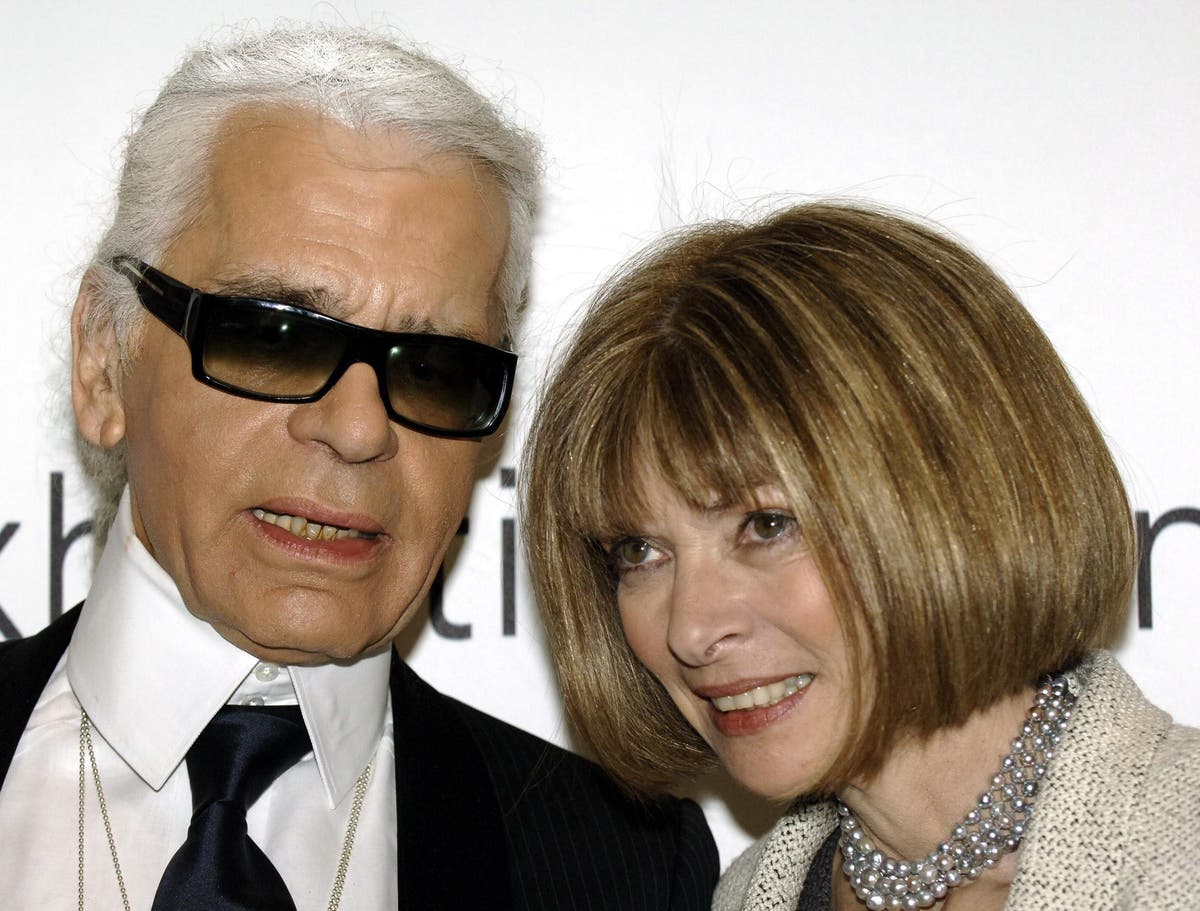 Karl Lagerfeld Anna Wintour in-store appearance Karl Lagerfeld Chanel  Collection Macy's Launch Macy's Herald Square Department Stock Photo - Alamy