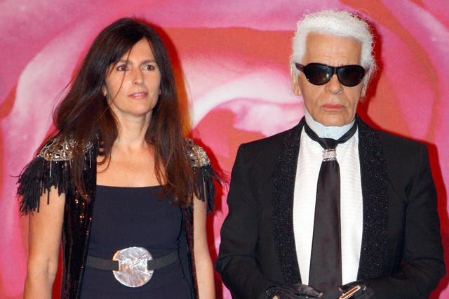 Virginie Viard and Karl Lagerfeld