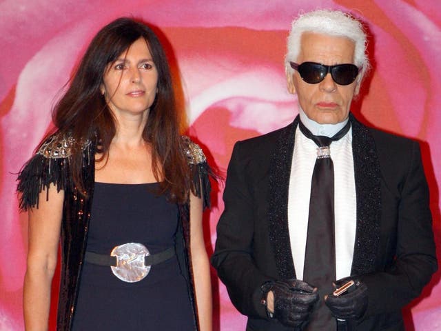 Virginie Viard and Karl Lagerfeld