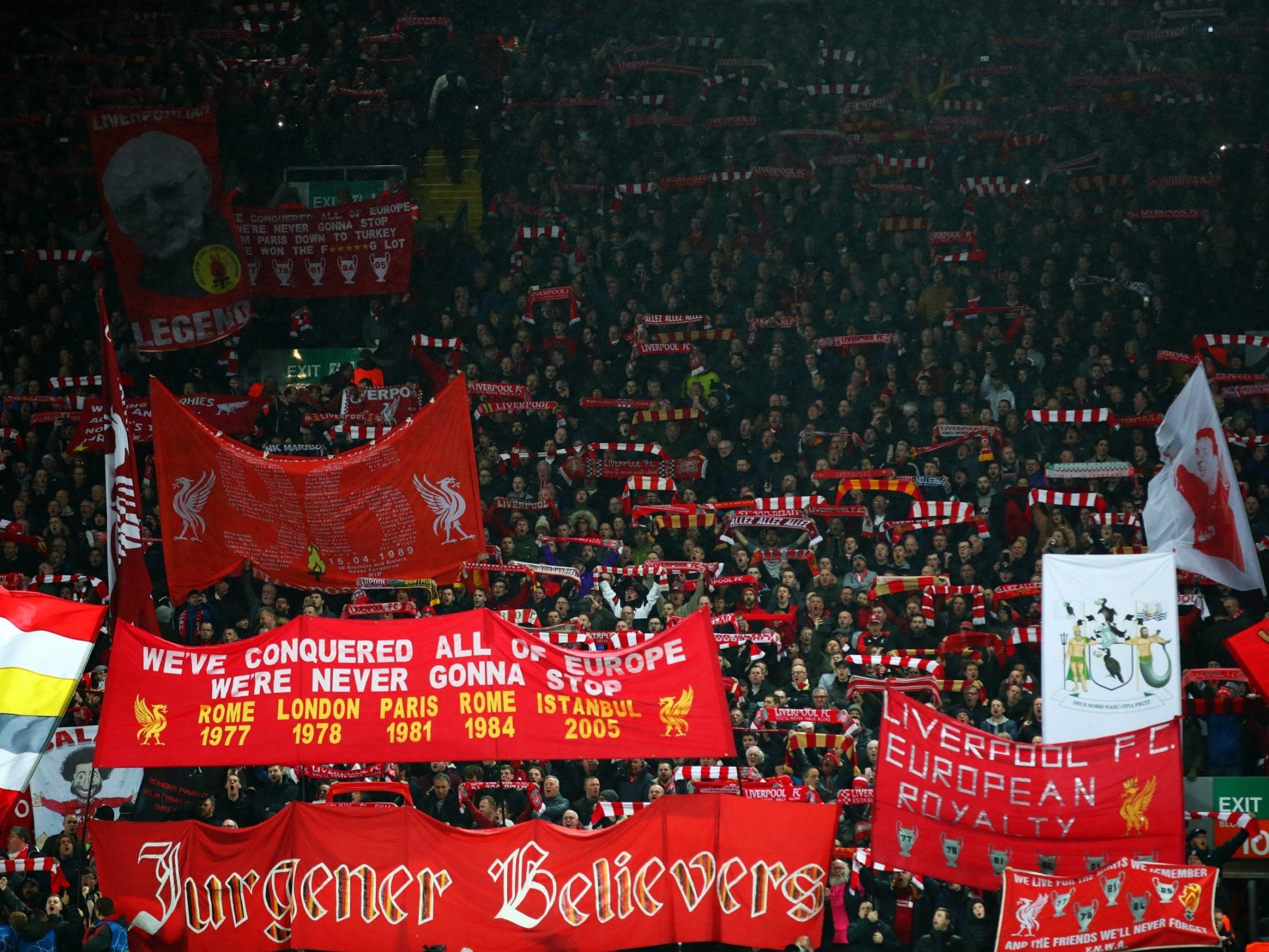 Anfield was more subdued than normal