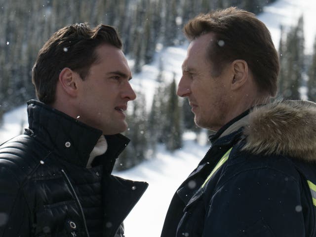 Tom Bateman and Liam Neeson in 'Cold Pursuit'